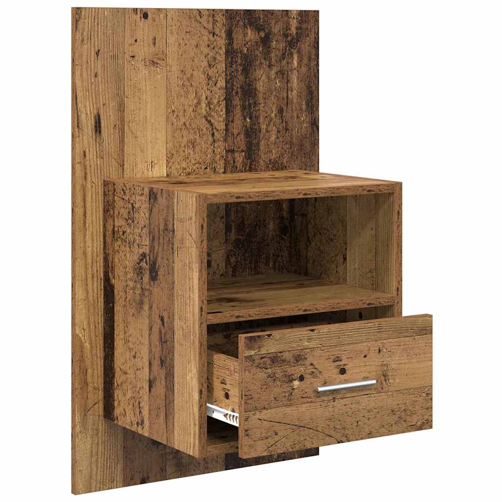 Bedkast 2 pcs Oud hout 48.5 x 32.5 x 80 cm Bewerkt hout