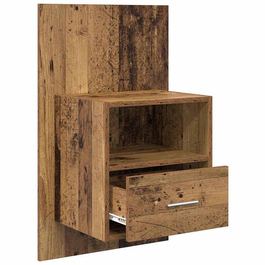 Bedkast 2 pcs Oud hout 48.5 x 32.5 x 80 cm Bewerkt hout