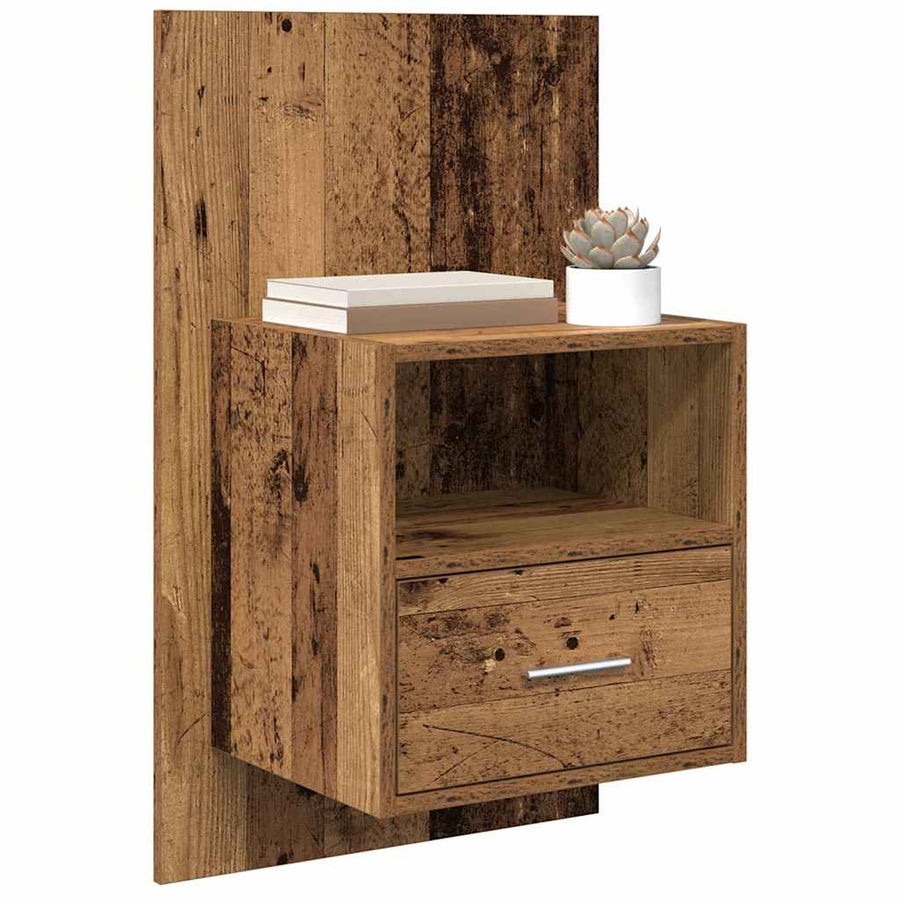 Bedkast 2 pcs Oud hout 48.5 x 32.5 x 80 cm Bewerkt hout