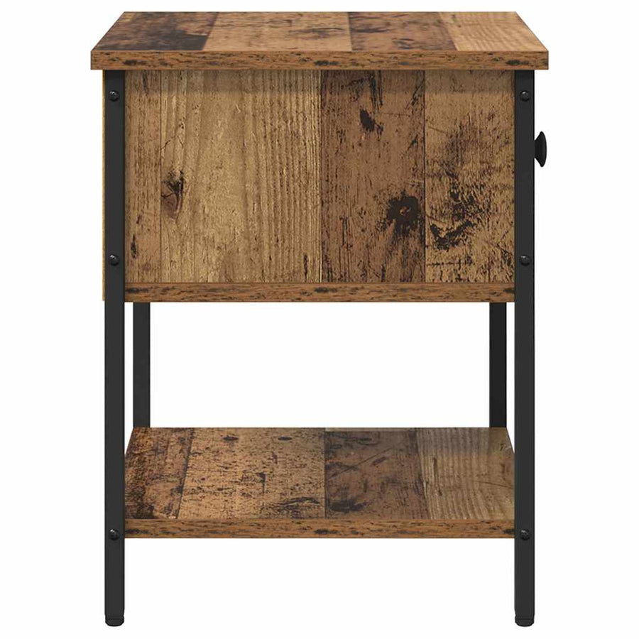 Bedkast 2 pcs Oud hout 40 x 39 x 40 cm Bewerkt hout