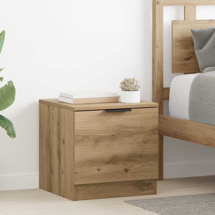 Bedkast 2 pcs artisanaal eikenkleurig 40 x 39 x 40 cm