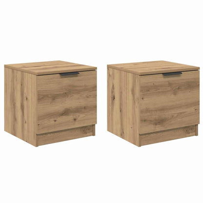 Bedkast 2 pcs artisanaal eikenkleurig 40 x 39 x 40 cm