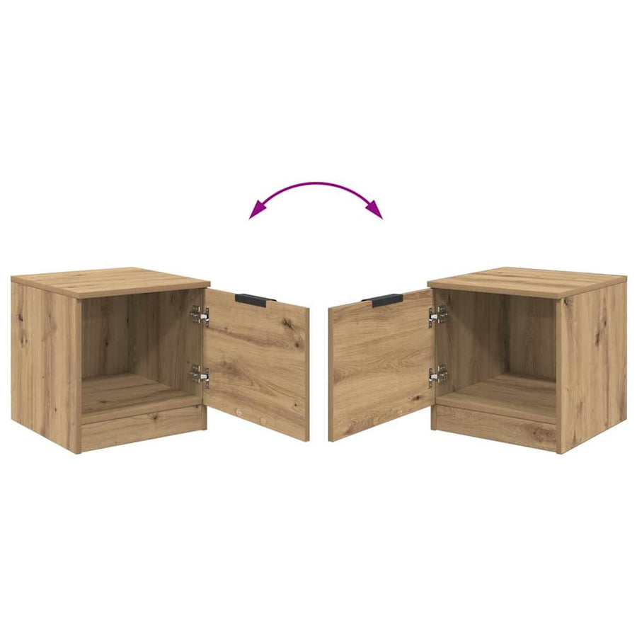 Bedkast 2 pcs artisanaal eikenkleurig 40 x 39 x 40 cm