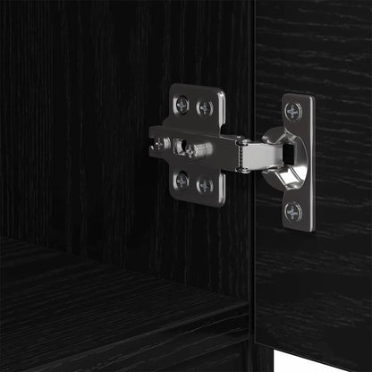 Bedkast 2 pcs Zwart eiken 40 x 39 x 40 cm Bewerkt hout