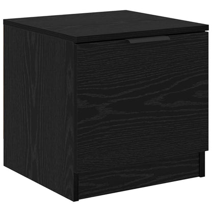 Bedkast 2 pcs Zwart eiken 40 x 39 x 40 cm Bewerkt hout