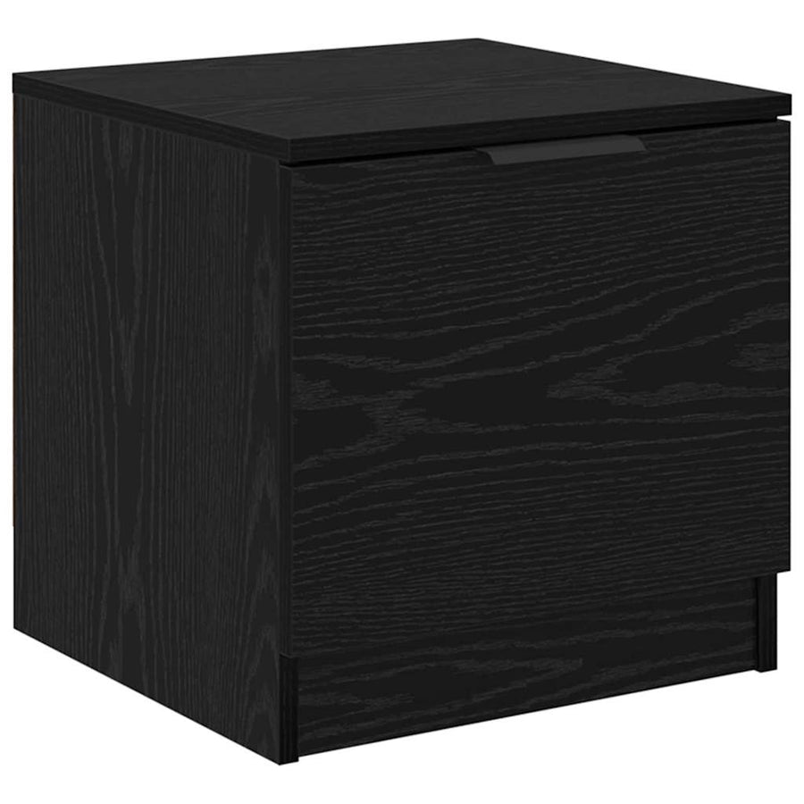 Bedkast 2 pcs Zwart eiken 40 x 39 x 40 cm Bewerkt hout