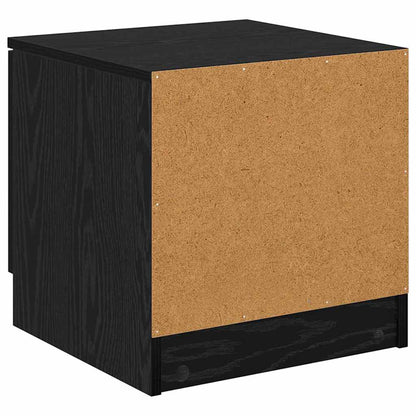 Bedkast 2 pcs Zwart eiken 40 x 39 x 40 cm Bewerkt hout