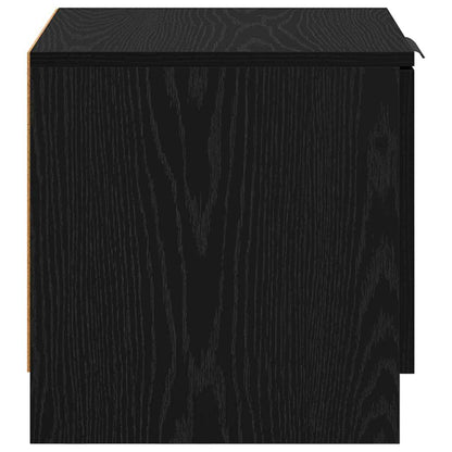 Bedkast 2 pcs Zwart eiken 40 x 39 x 40 cm Bewerkt hout