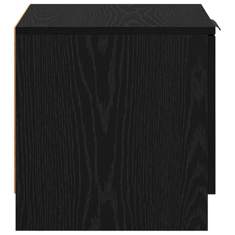 Bedkast 2 pcs Zwart eiken 40 x 39 x 40 cm Bewerkt hout