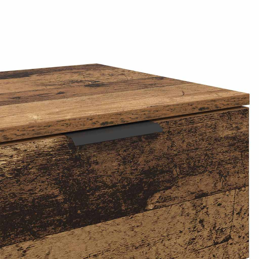 Nachtkastje met lade 2 pcs Oudhout 45 x 39 x 50cm Bewerkt hout
