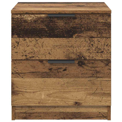 Nachtkastje met lade 2 pcs Oudhout 45 x 39 x 50cm Bewerkt hout