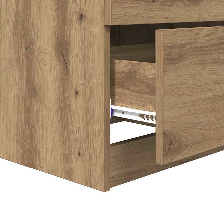 Nachtkastje 2 pcs Artisan Eiken 45 x 39 x 50cm Bewerkt hout