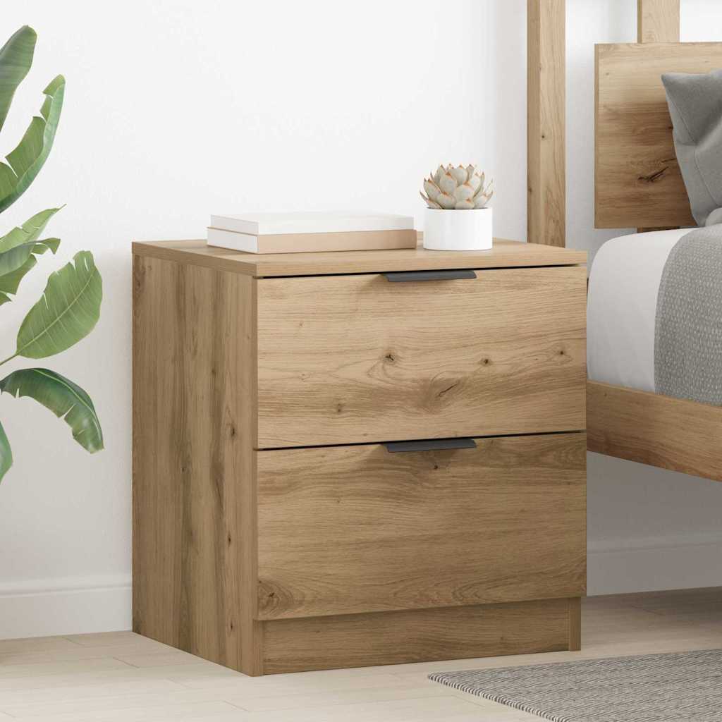 Nachtkastje 2 pcs Artisan Eiken 45 x 39 x 50cm Bewerkt hout