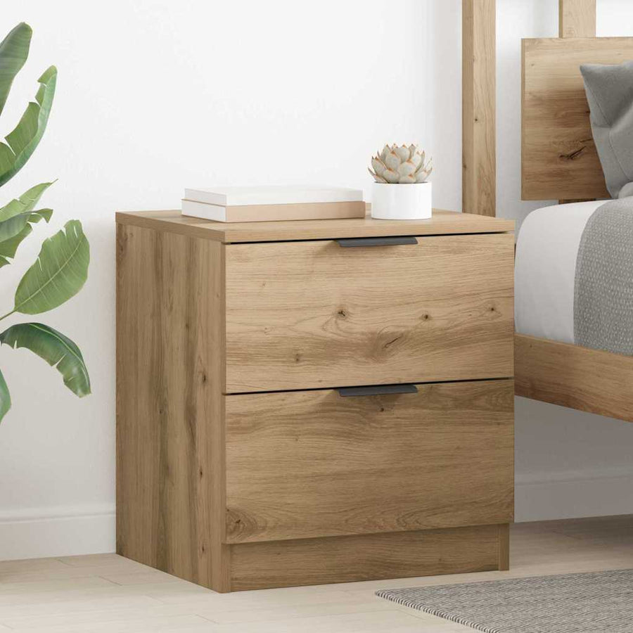 Nachtkastje 2 pcs Artisan Eiken 45 x 39 x 50cm Bewerkt hout