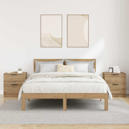 Nachtkastje 2 pcs Artisan Eiken 45 x 39 x 50cm Bewerkt hout