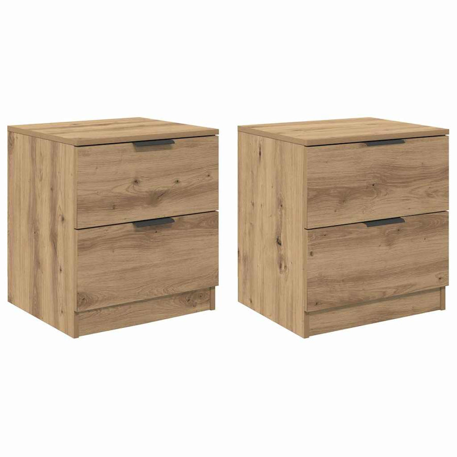 Nachtkastje 2 pcs Artisan Eiken 45 x 39 x 50cm Bewerkt hout