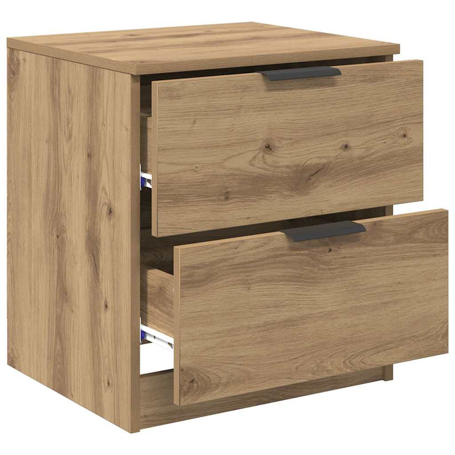 Nachtkastje 2 pcs Artisan Eiken 45 x 39 x 50cm Bewerkt hout