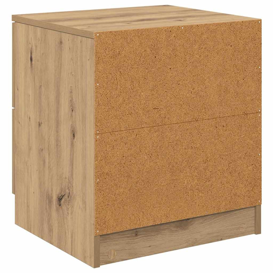 Nachtkastje 2 pcs Artisan Eiken 45 x 39 x 50cm Bewerkt hout