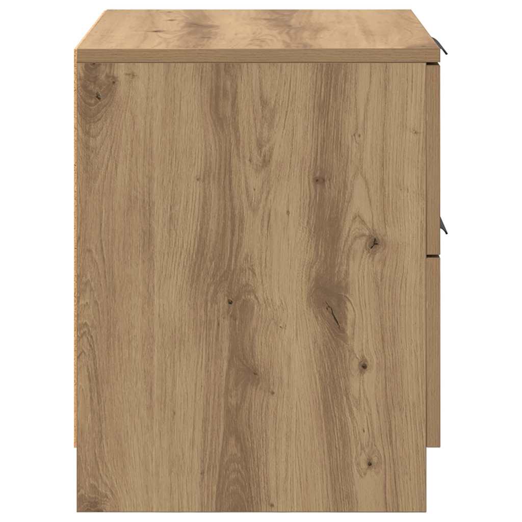 Nachtkastje 2 pcs Artisan Eiken 45 x 39 x 50cm Bewerkt hout