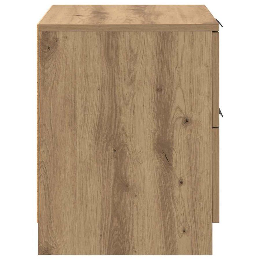 Nachtkastje 2 pcs Artisan Eiken 45 x 39 x 50cm Bewerkt hout