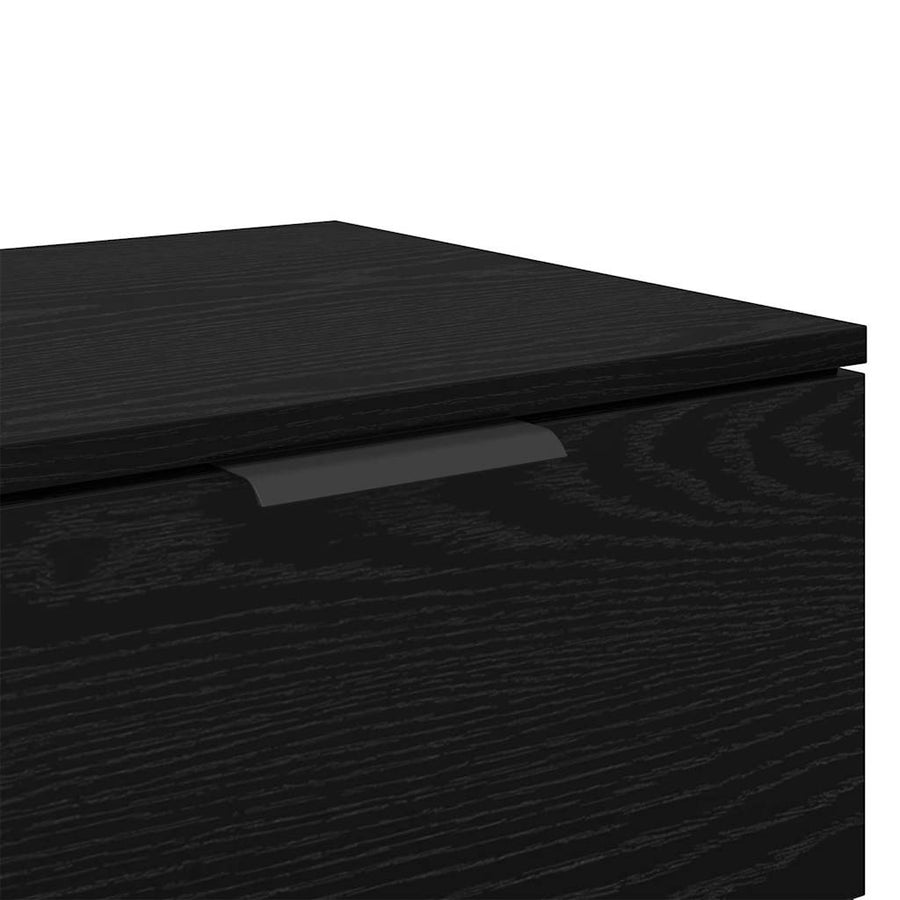 Nachtkastje 2 pcs Zwart Eiken 45 x 39 x 50cm Bewerkt hout
