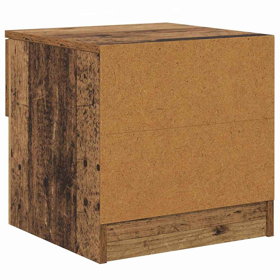 Bed kast met lade 2 pcs Oudhout 40 x 39 x 40cm Bewerkt hout