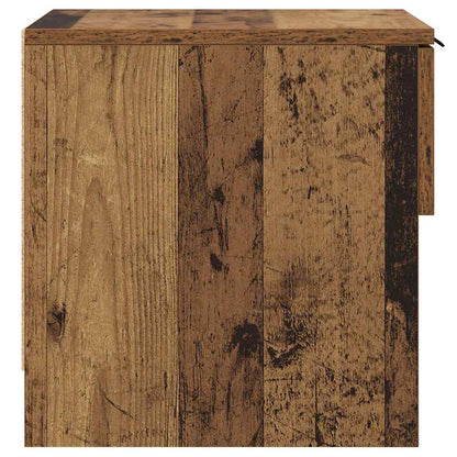 Bed kast met lade 2 pcs Oudhout 40 x 39 x 40cm Bewerkt hout