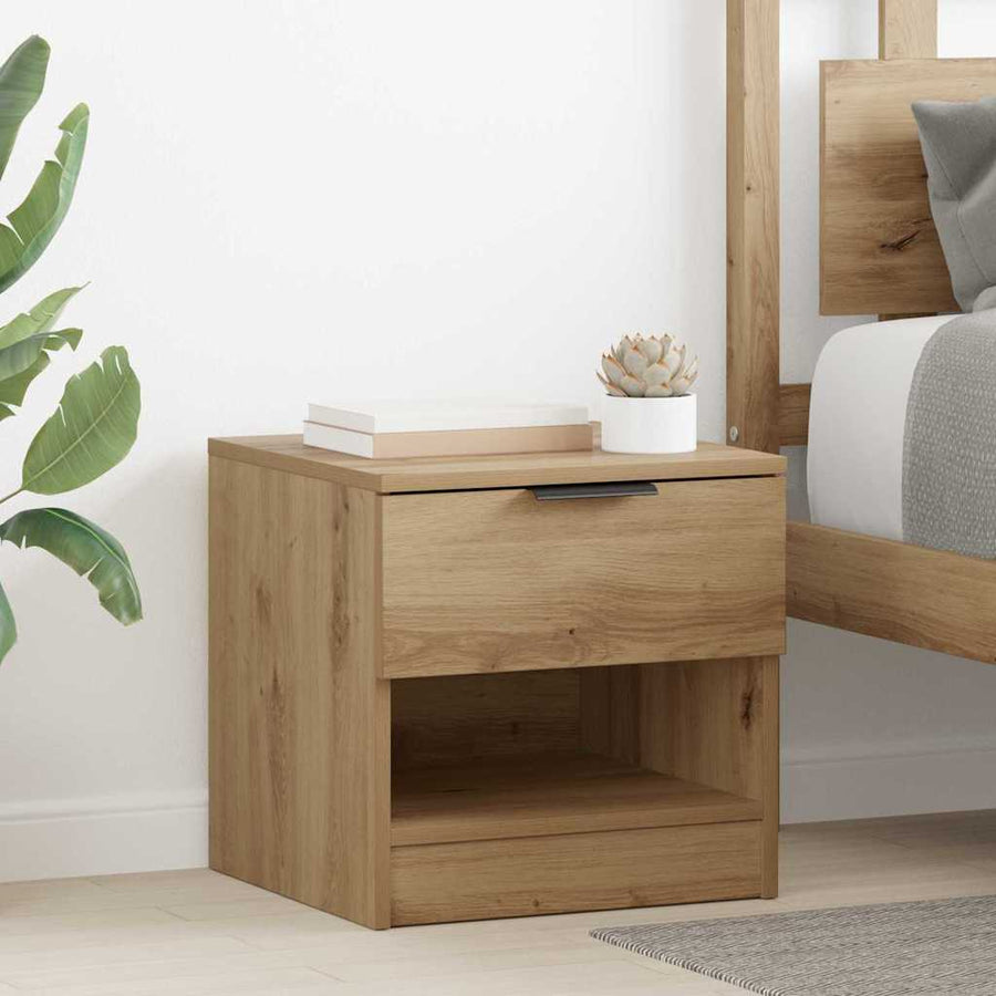Bed kast 2 pcs Artisan Eiken 40 x 39 x 40cm Bewerkt hout