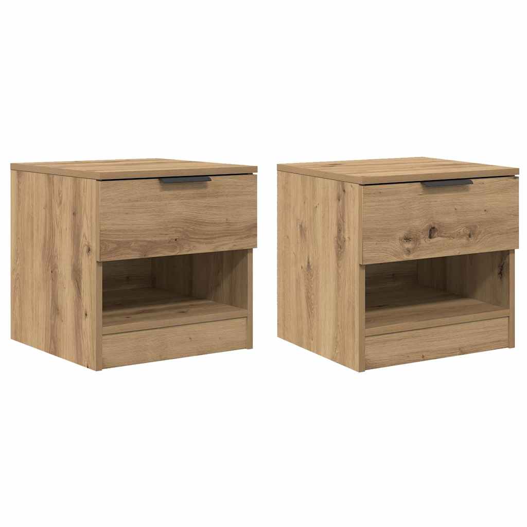 Bed kast 2 pcs Artisan Eiken 40 x 39 x 40cm Bewerkt hout