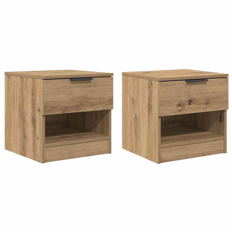 Bed kast 2 pcs Artisan Eiken 40 x 39 x 40cm Bewerkt hout