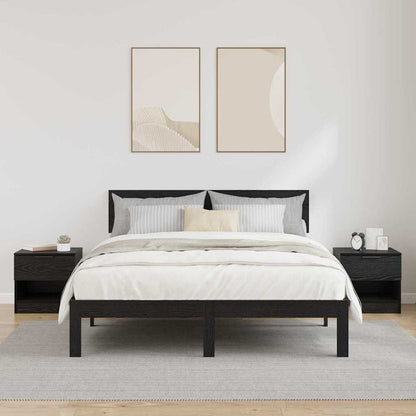 Bed kast met lade 2 pcs Zwart Eiken 40 x 39 x 40cm Bewerkt hout