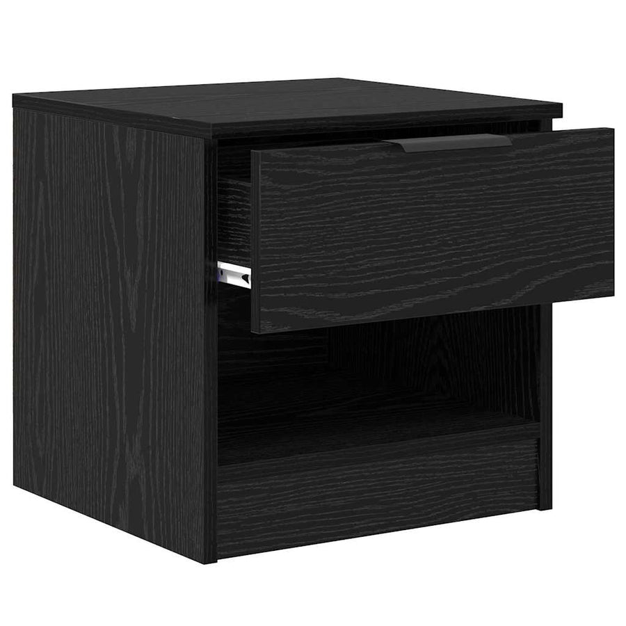 Bed kast met lade 2 pcs Zwart Eiken 40 x 39 x 40cm Bewerkt hout