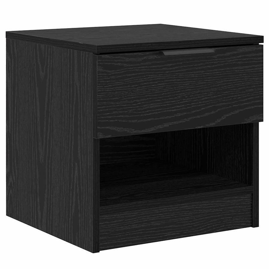 Bed kast met lade 2 pcs Zwart Eiken 40 x 39 x 40cm Bewerkt hout