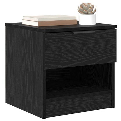 Bed kast met lade 2 pcs Zwart Eiken 40 x 39 x 40cm Bewerkt hout