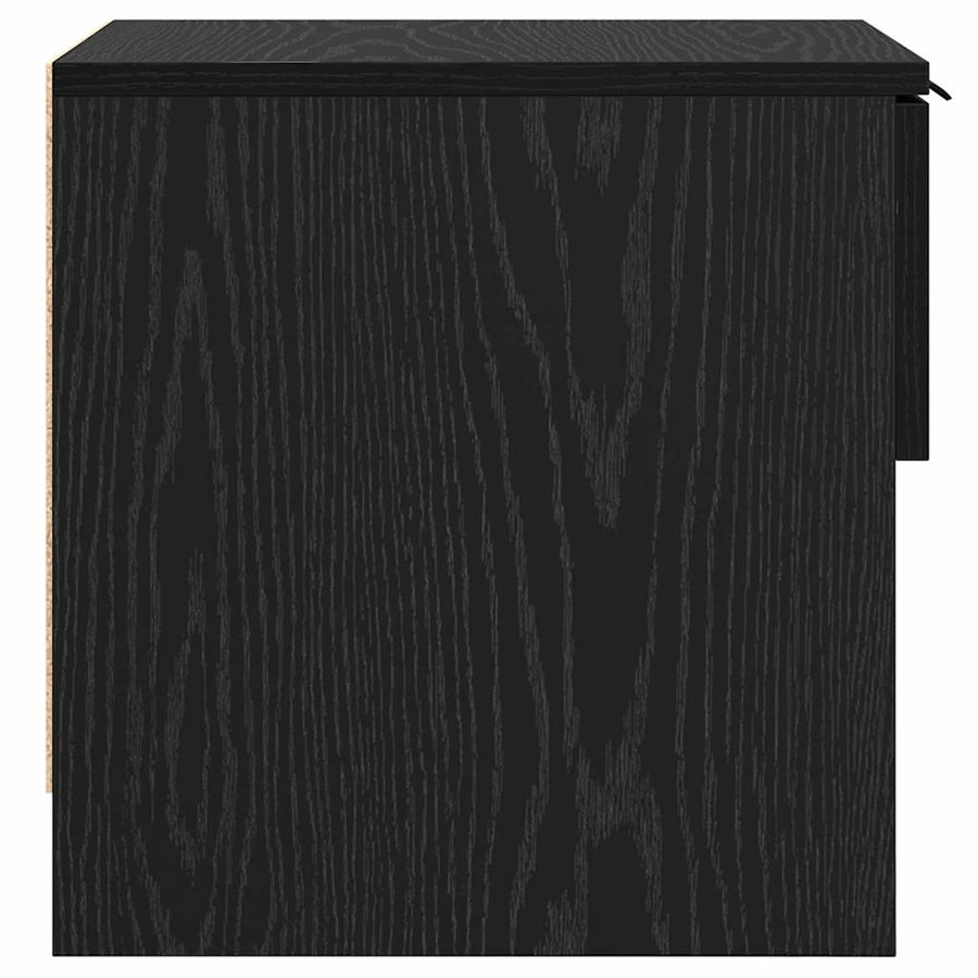 Bed kast met lade 2 pcs Zwart Eiken 40 x 39 x 40cm Bewerkt hout