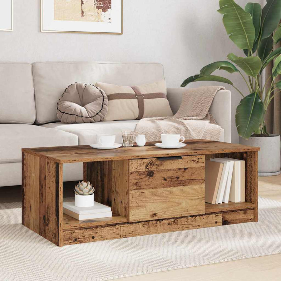 Salontafel Oud hout 100 x 50 x 36 cm Bewerkt hout