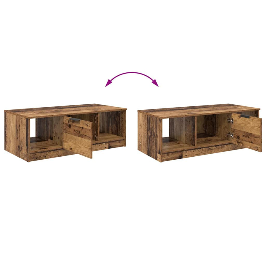 Salontafel Oud hout 100 x 50 x 36 cm Bewerkt hout