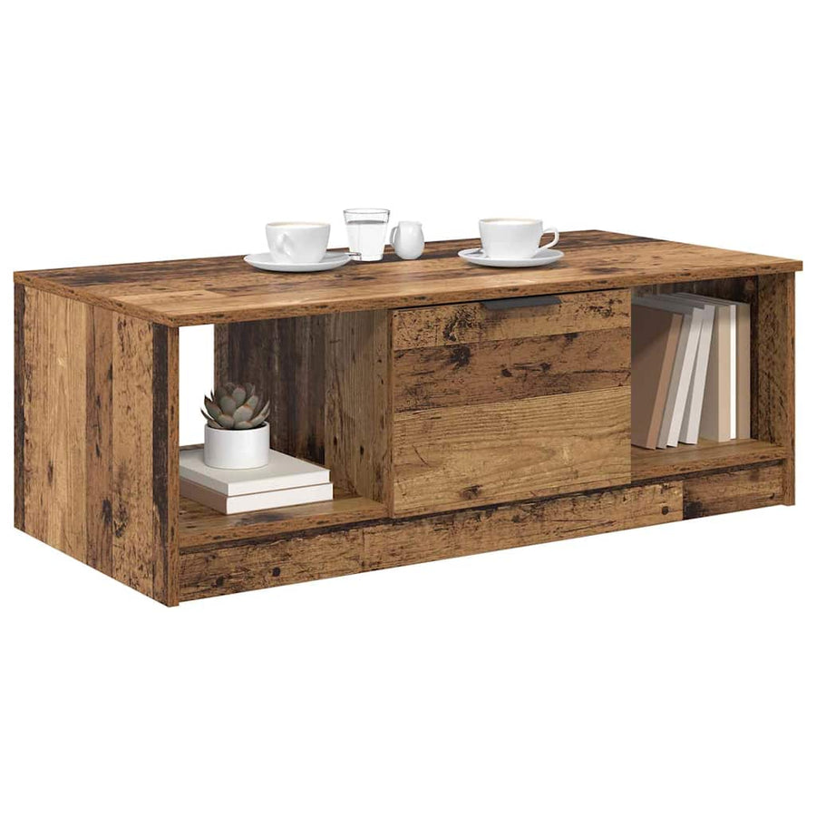 Salontafel Oud hout 100 x 50 x 36 cm Bewerkt hout