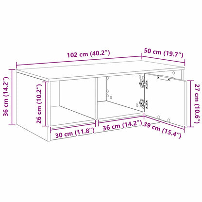 Salontafel Oud hout 100 x 50 x 36 cm Bewerkt hout