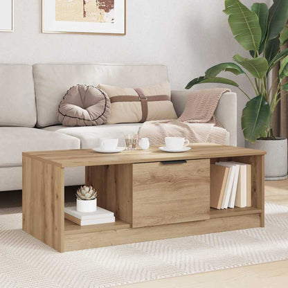 Salontafel artisanaal eikenkleurig 100 x 50 x 36 cm
