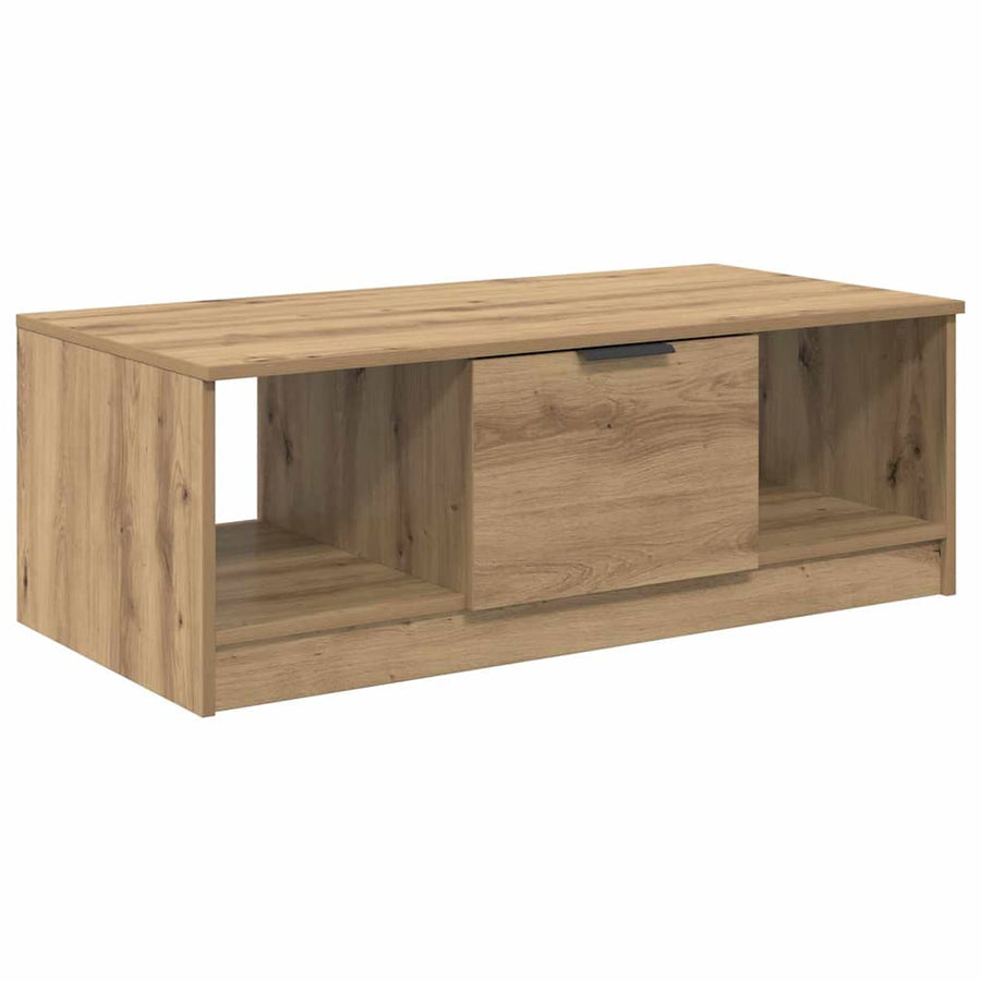 Salontafel artisanaal eikenkleurig 100 x 50 x 36 cm