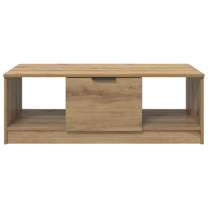 Salontafel artisanaal eikenkleurig 100 x 50 x 36 cm