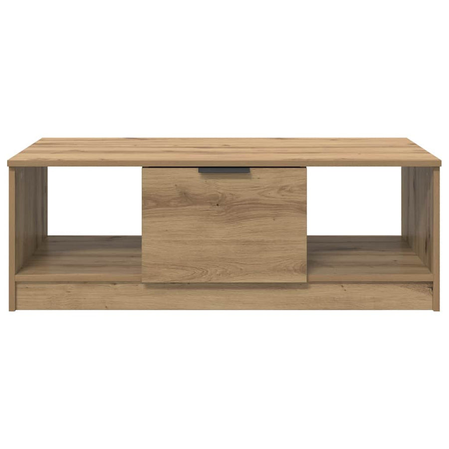 Salontafel artisanaal eikenkleurig 100 x 50 x 36 cm