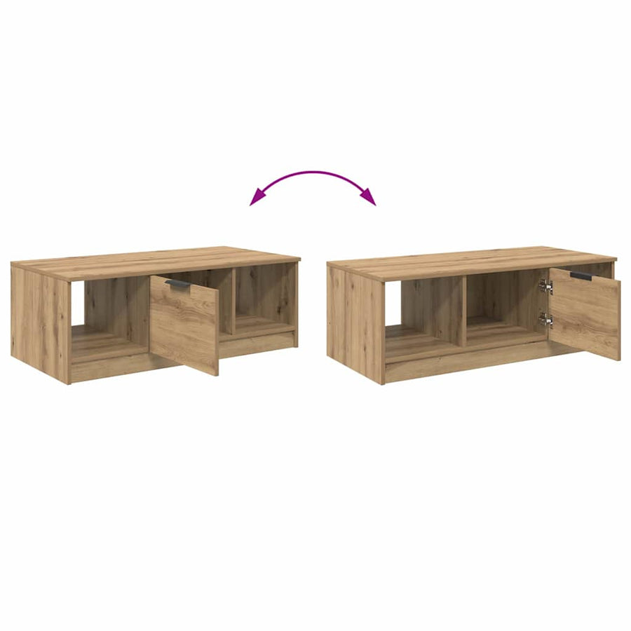 Salontafel artisanaal eikenkleurig 100 x 50 x 36 cm