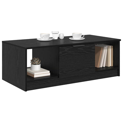 Salontafel Zwart eiken 100 x 50 x 36 cm Bewerkt hout