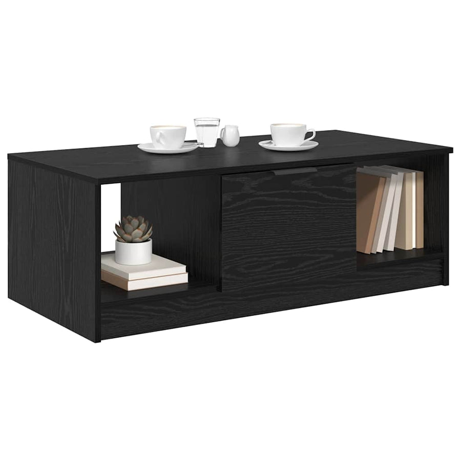 Salontafel Zwart eiken 100 x 50 x 36 cm Bewerkt hout