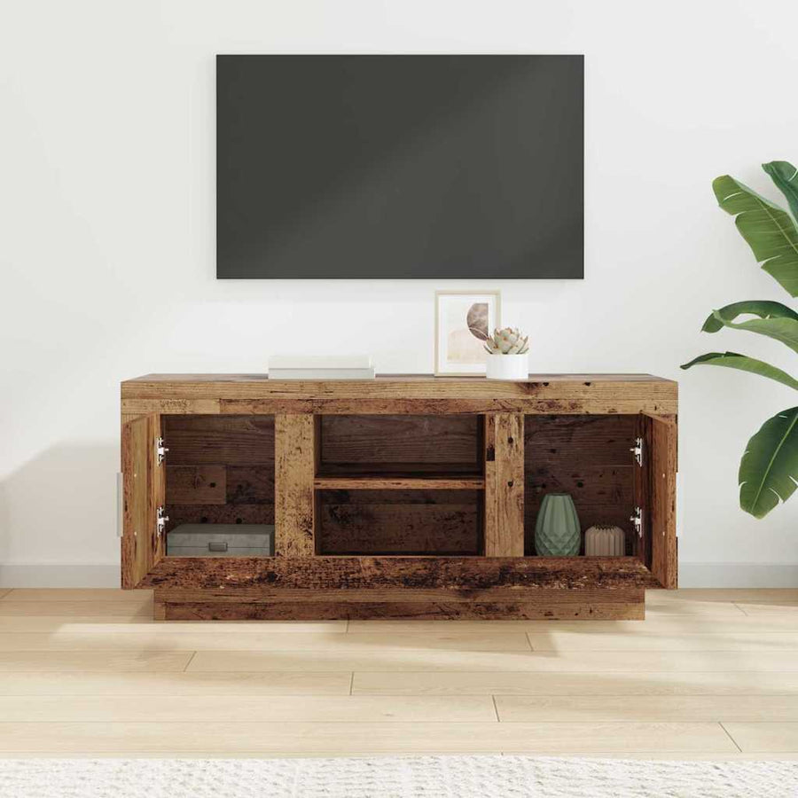 TV-kast Oud Hout 102 x 35 x 45 cm Bewerkt hout