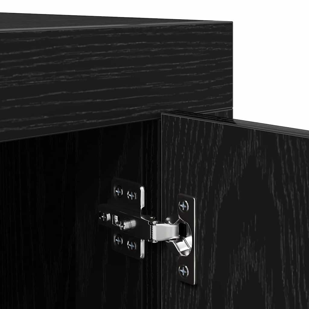 TV-kast Zwart Eiken 102 x 35 x 45 cm Bewerkt hout