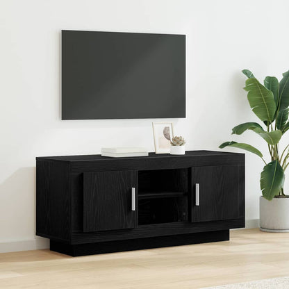 TV-kast Zwart Eiken 102 x 35 x 45 cm Bewerkt hout