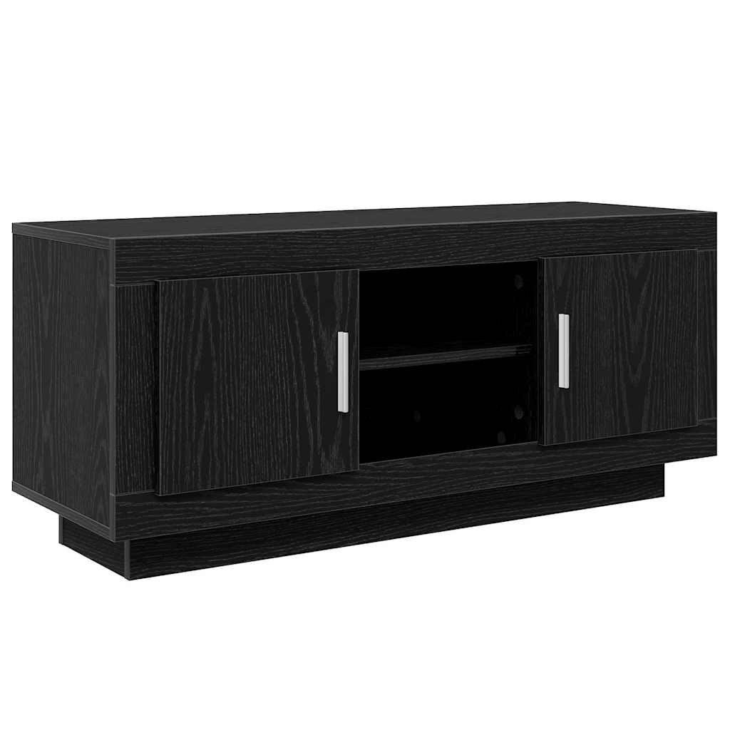 TV-kast Zwart Eiken 102 x 35 x 45 cm Bewerkt hout